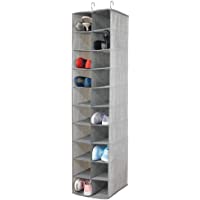 mDesign Zapatero colgante – Organizador de zapatos con 20 compartimentos y estampado con textura – Estantería de tela…